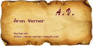 Áron Verner névjegykártya